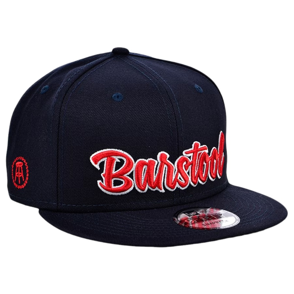 Barstool Sports Script New Era Navy & Red 9FIFTY Snapback Adjustable Hat OSFM